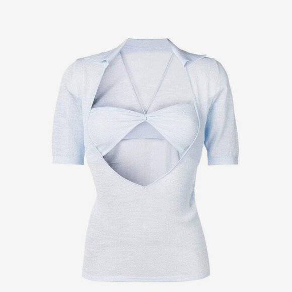 NEW Jacquemus Layered Bandeau Top Size Small - Picture 2 of 5